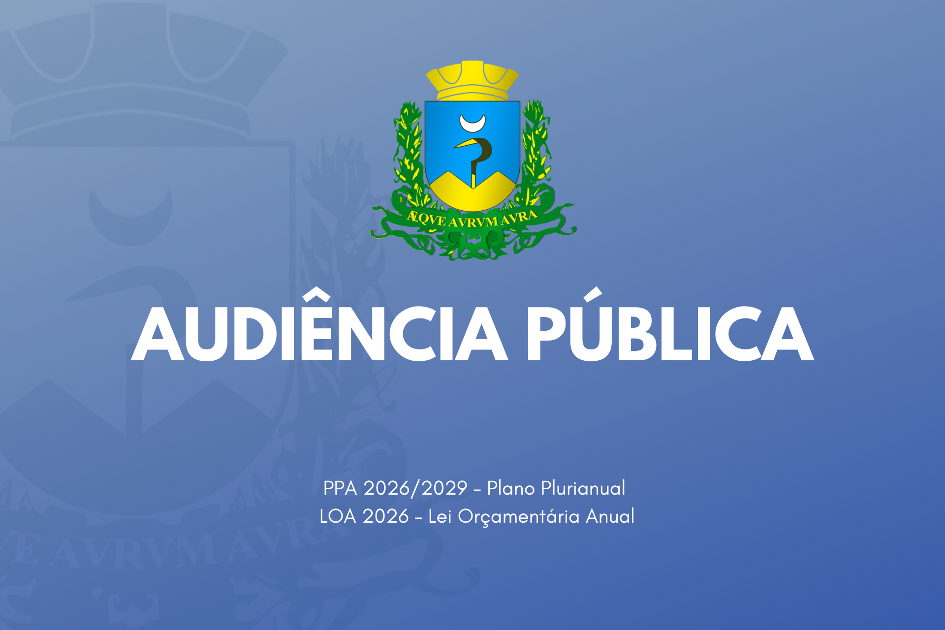 Audiência Pública PPA 2026/2029 - LOA 2026